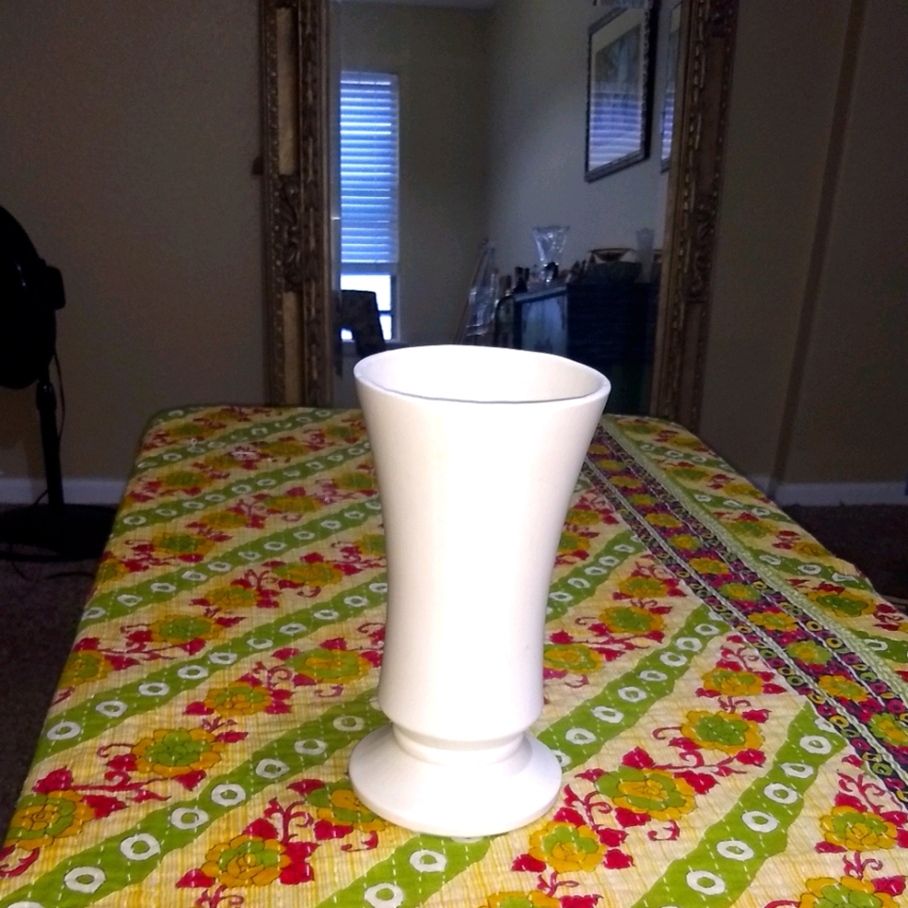 McCoy Floraline Matte White Vase